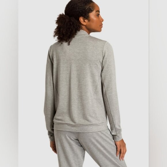 HANRO Balance Gray Front Zip Jacket - Picture 5 of 6